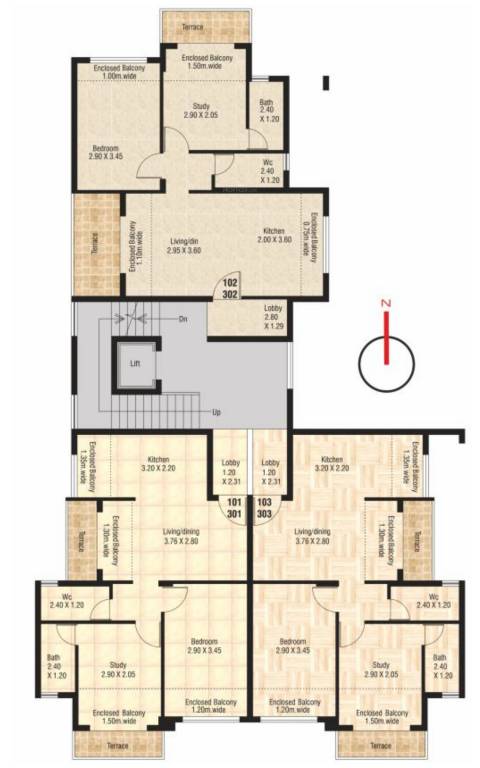  arvind First Floor Cluster Plan