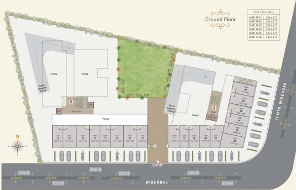  kamdhenu-residency Ground Floor Cluster Plan