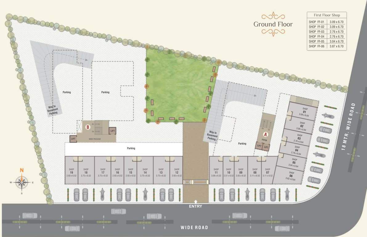  kamdhenu residency Ground Floor Cluster Plan