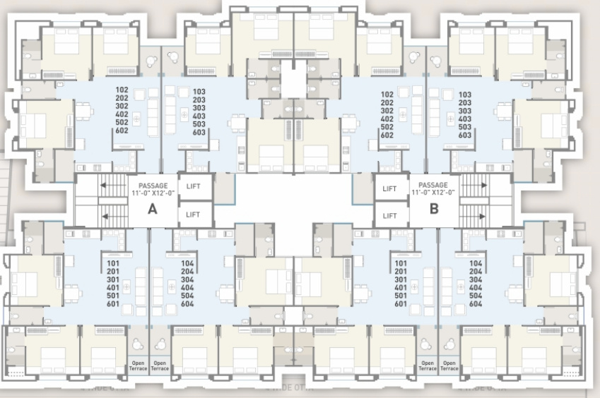  kd 10 Typical Floor Cluster Plan