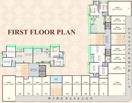 silvassa twin tower Tower A Cluster Plan For 1st Floor