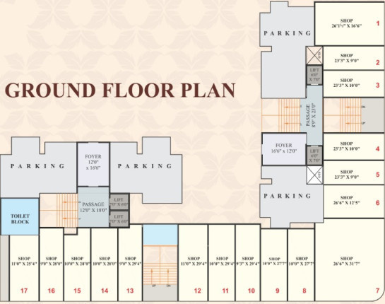  silvassa twin tower Tower A Cluster Plan For Ground Floor