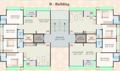 Tower B Cluster Plan From 1st To 14th Floor silvassa-twin-tower Tower B Cluster Plan From 1st To 14th Floor