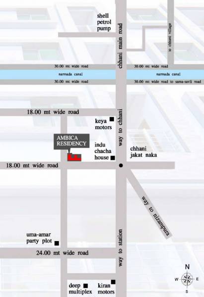  ambica-residency Location Plan