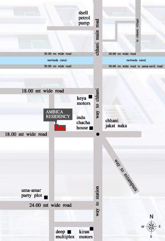  ambica residency Location Plan