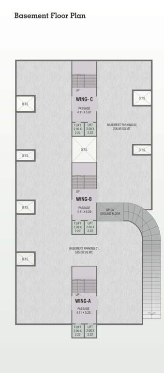 shyamal lake view Block A Cluster Plan for Basement Floor