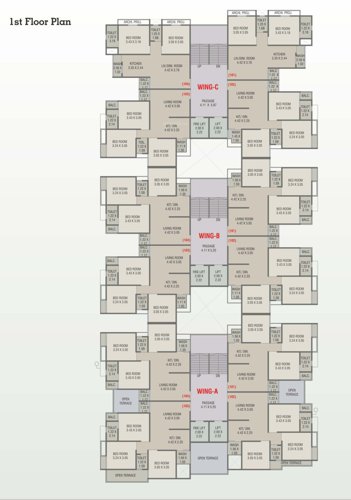  shyamal-lake-view Block B Cluster Plan for 1st Floor