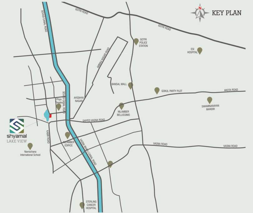  shyamal lake view Location Plan