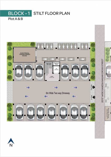  altea Block A B Cluster Plan for Stilt  Floor