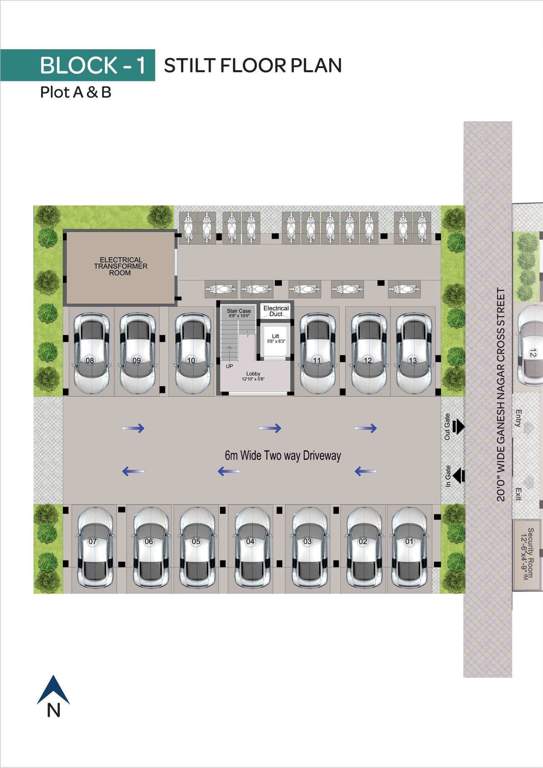  altea Block A B Cluster Plan for Stilt  Floor