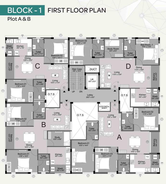  altea Block A Cluster Plan for 1st Floor