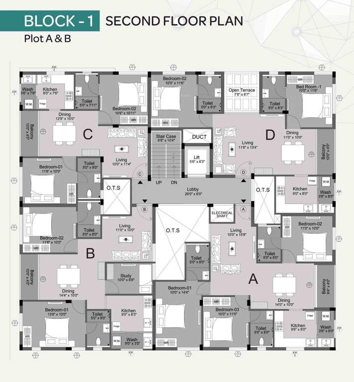 altea Block B Cluster Plan for 2nd Floor