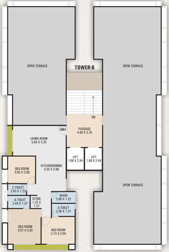  avenue B Cluster Plan for 10th Floor