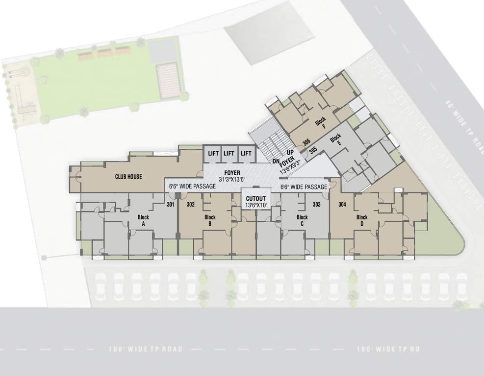  avenue Aayat Avenue Cluster Plan for 3rd Floor
