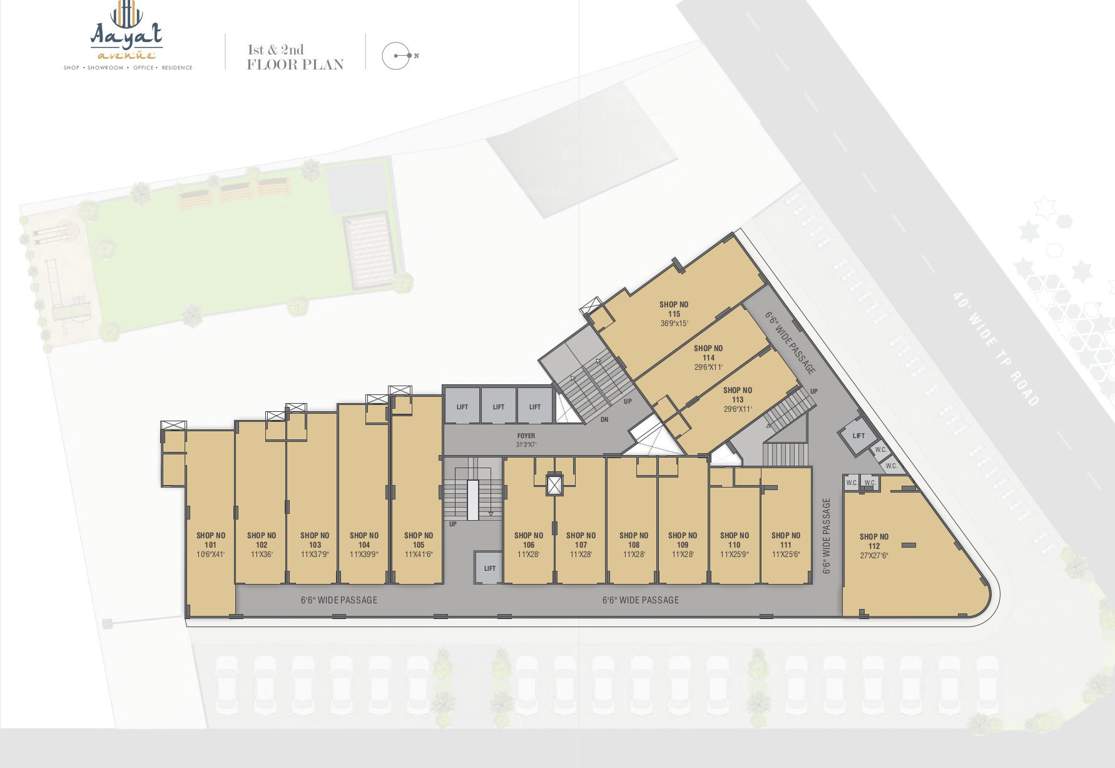  avenue Aayat Avenue Cluster Plan from 1st to 2nd Floor