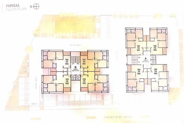  saffron A And B Typical Cluster Plan