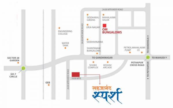  sahajanand-sparsh Location Plan