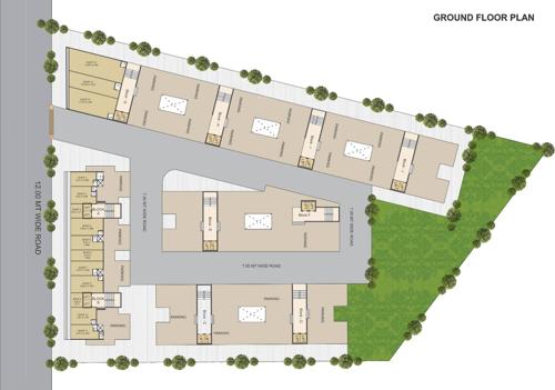  shyam-heights-phase-ii Block E, F, G, H, I And J Cluster Plan For Ground Floor