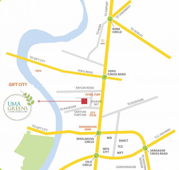  uma-greens Location Plan