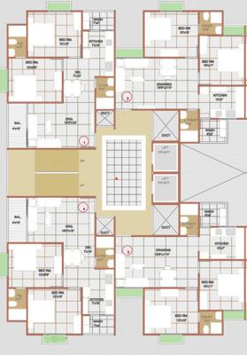  radhe-girivar Tower A Cluster Plan From 1st To 7th Floor