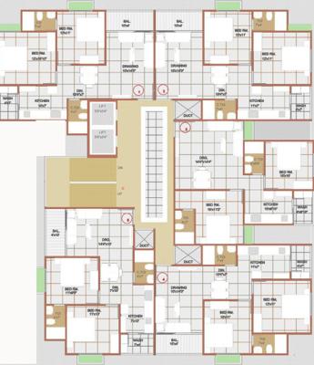  radhe-girivar Tower C Cluster Plan From 1st To 7th Floor