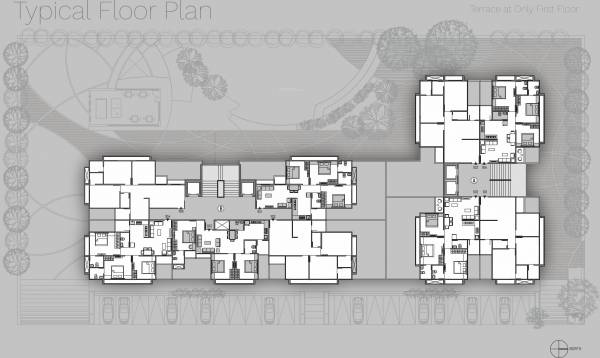  shivana-aurum Block A & B Cluster Plan for Typical Floor