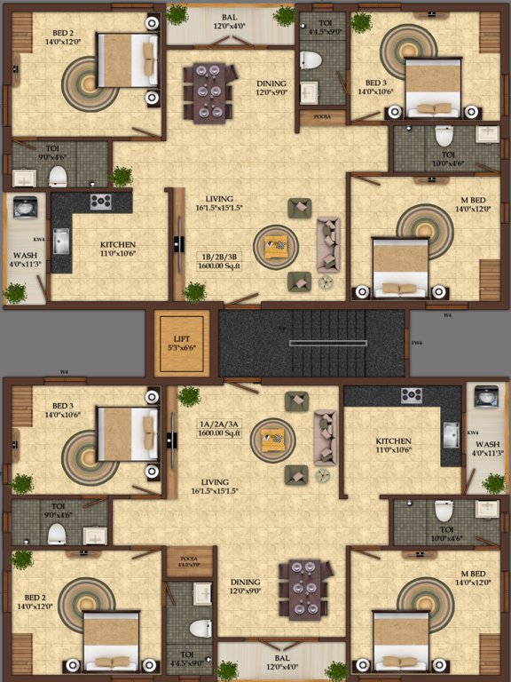  shree nivasam Shree Nivasam Cluster Plan from 1st to 4th Floor