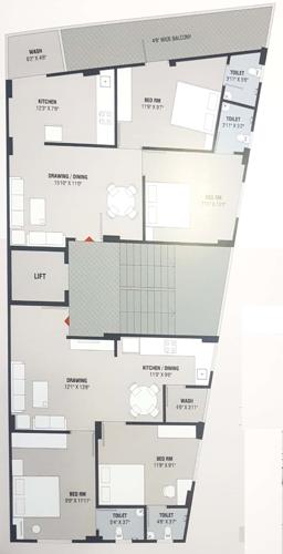  geeta-apartments Geeta Apartments Cluster Plan from 1st to 5th Floor