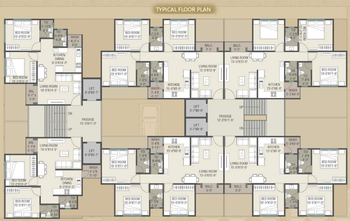  bliss avenue Bliss Avenue Cluster Plan from 2nd to 7th Floor