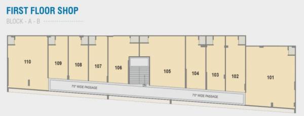  radhe-skyline-2 Block A And B Cluster Plan For  First Floor