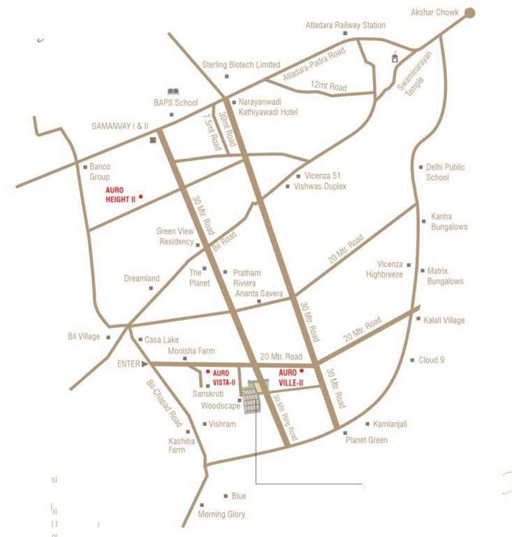  auro aastha Location Plan