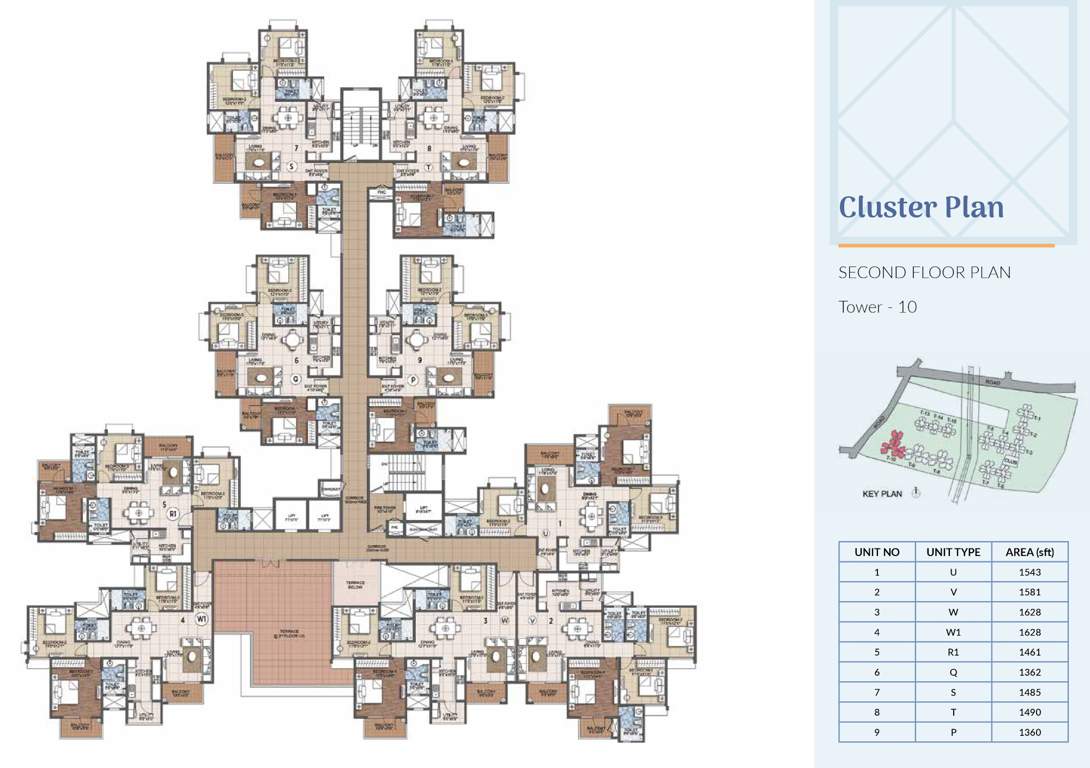  primrose hills ph 2 Tower 10 Cluster Plan for 2nd Floor