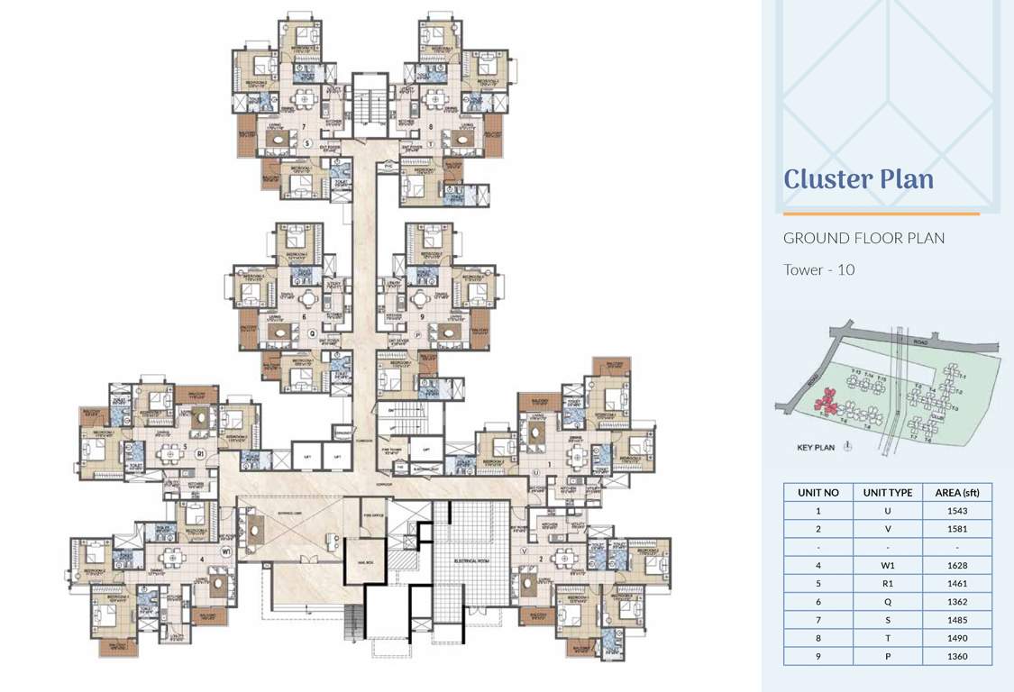  primrose hills ph 2 Tower 10 Cluster Plan for ground Floor