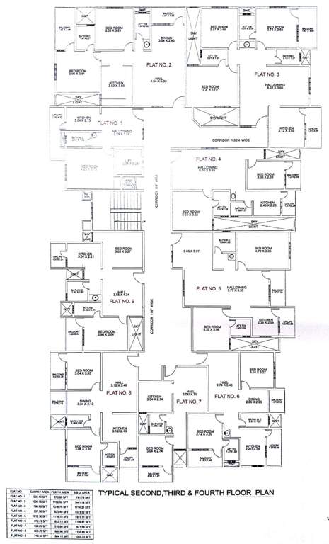 mahamaye arcade Kemmale Mahamaye Arcade Cluster Plan from 2nd to 4th Floor