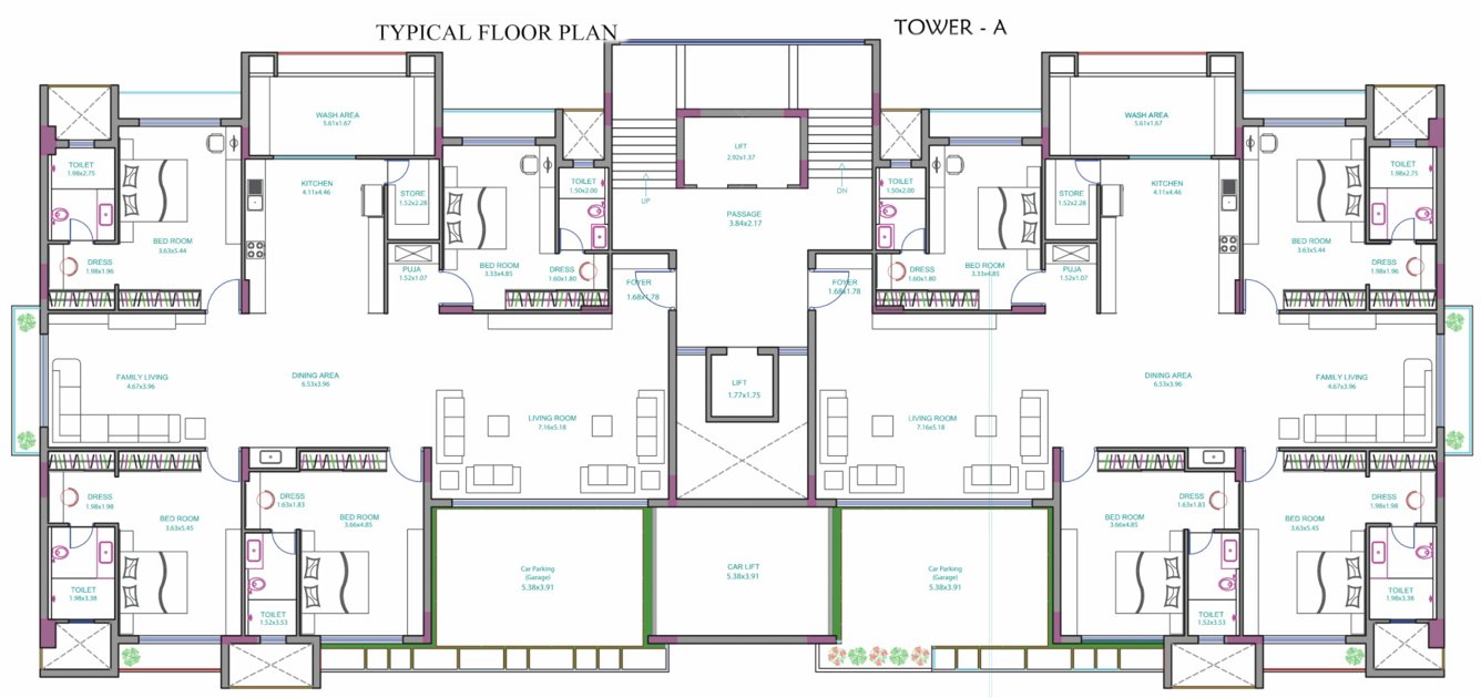  the florenza Tower A Cluster Plan