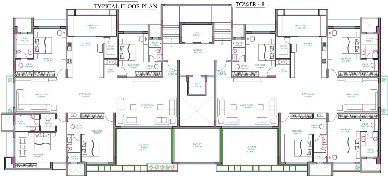  the florenza Tower B Cluster Plan