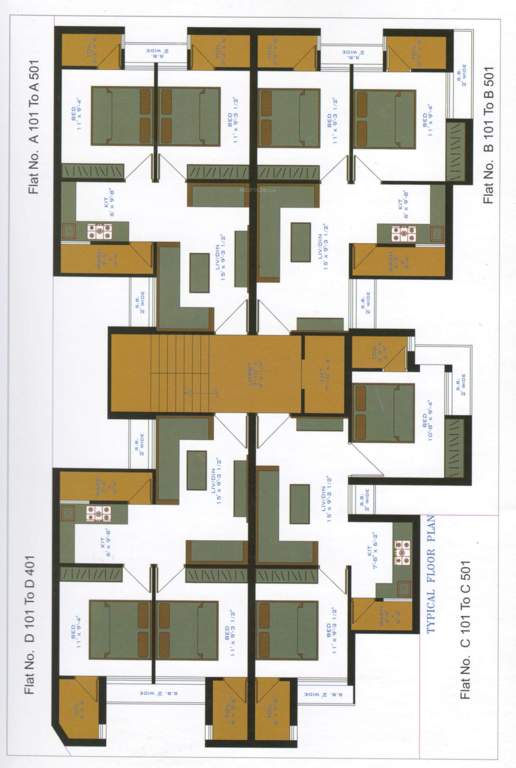  residency Riva Residency Cluster Plan from 1st to 5th Floor