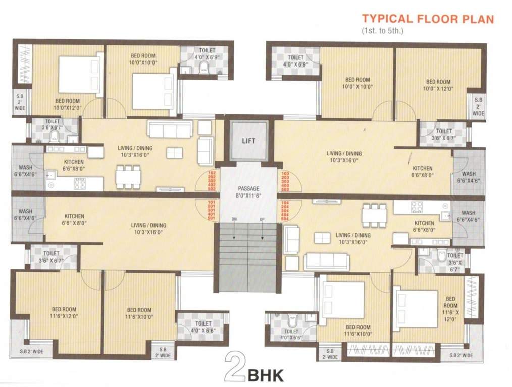  vraj bhoomi Vraj Bhoomi Cluster Plan from 1st to 5th Floor