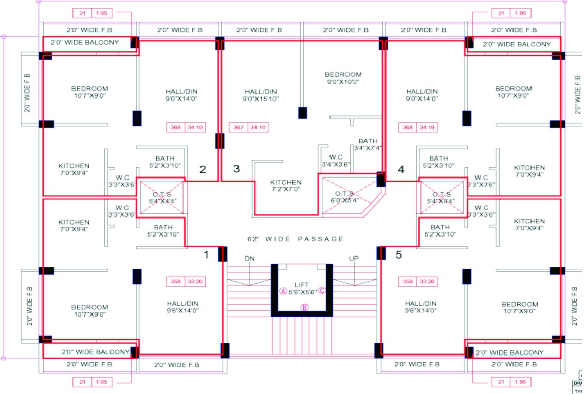 nyra 2 Nyra 2 Cluster Plan from 1st to 5th Floor