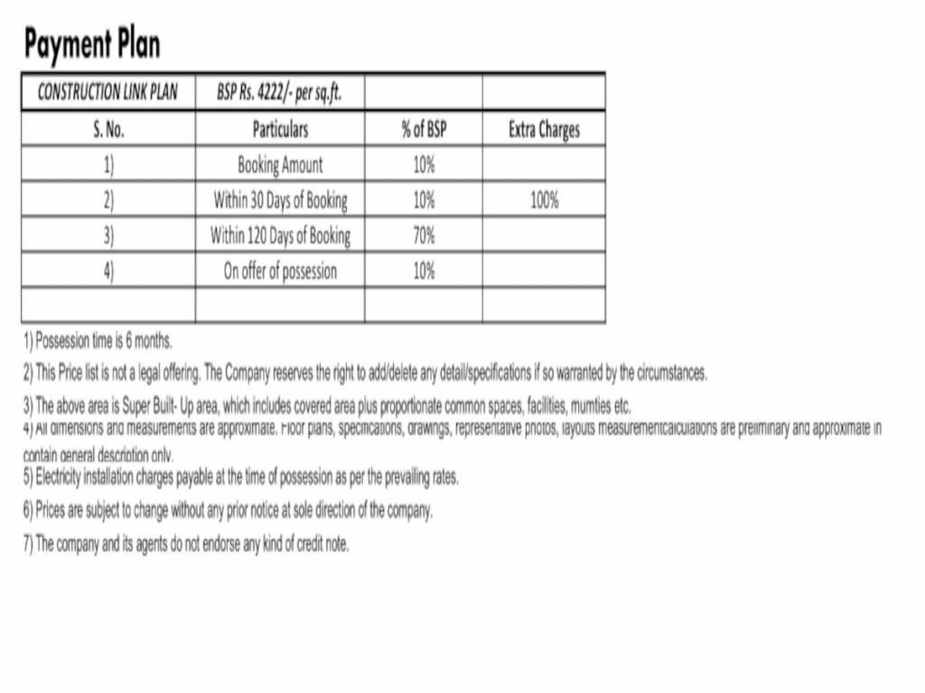 vrindavan-garden Down Payment Payment Plan