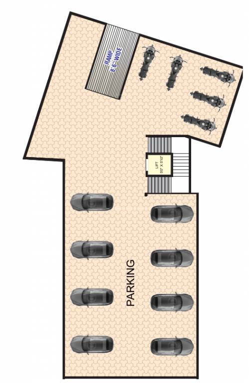  shree sai palace Basement Floor Cluster Plan