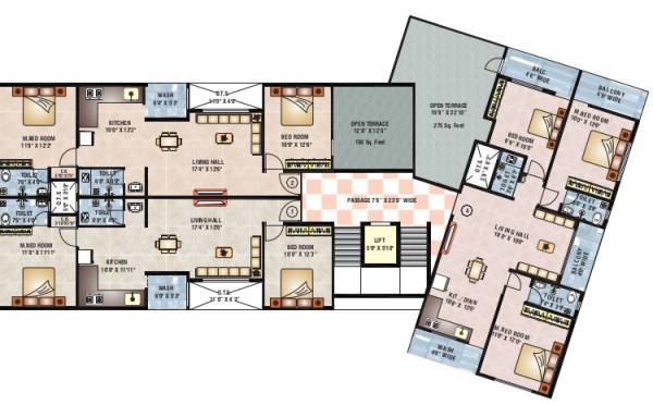 Fourth Floor Cluster Plan shree-sai-palace Fourth Floor Cluster Plan