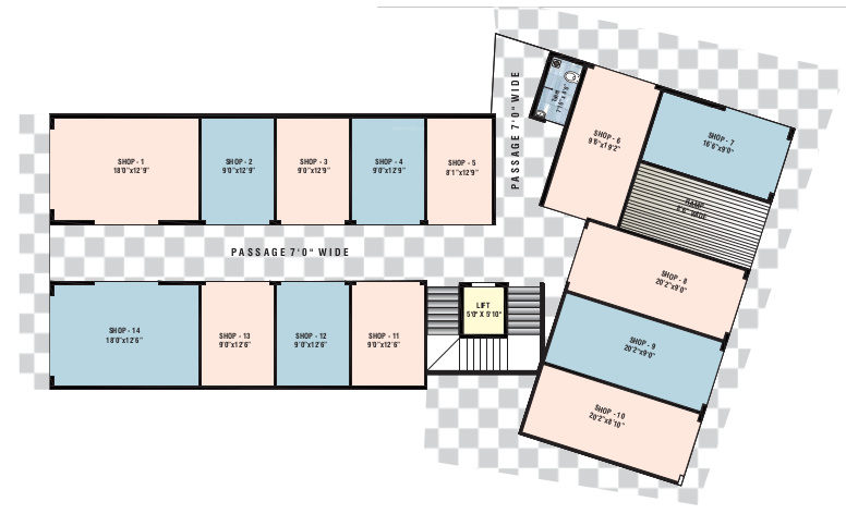  shree sai palace Ground Floor Cluster Plan