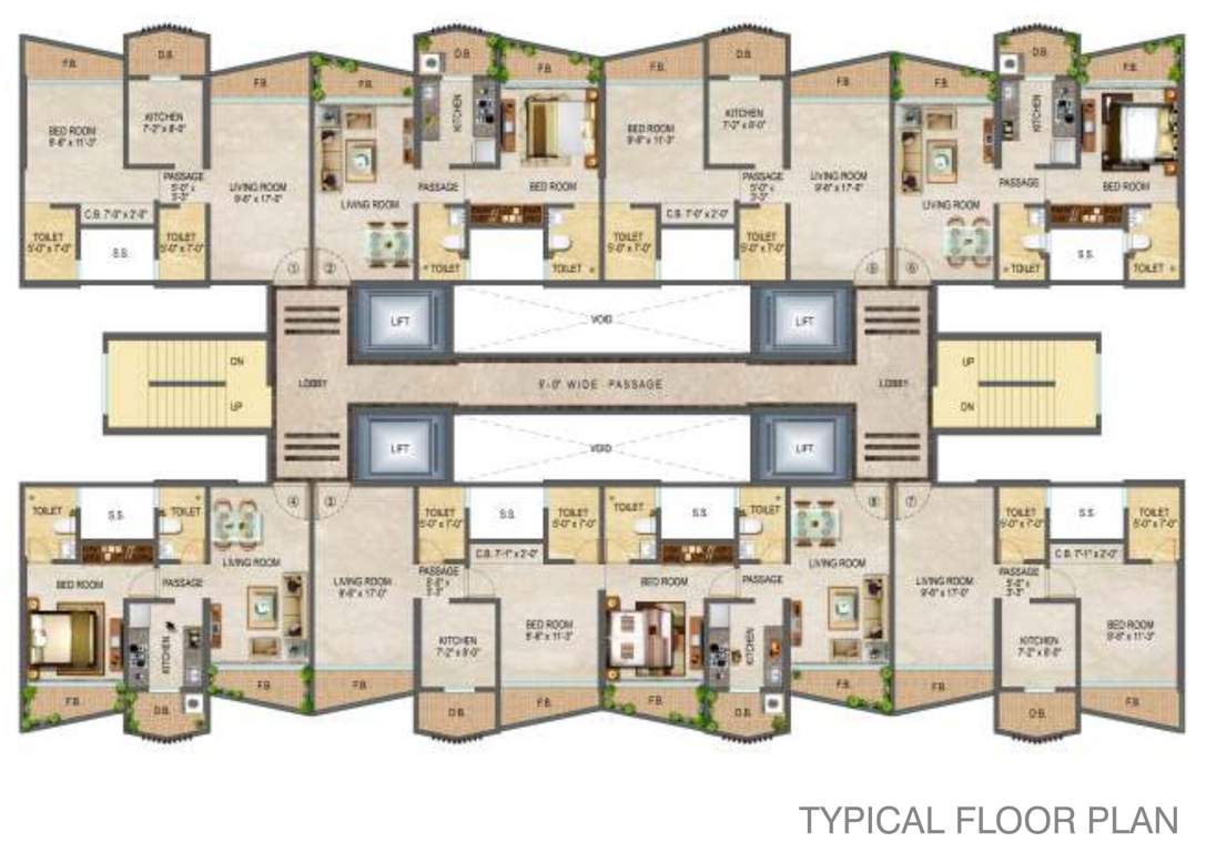  exotica i Exotica I Cluster Plan for Typical Floor
