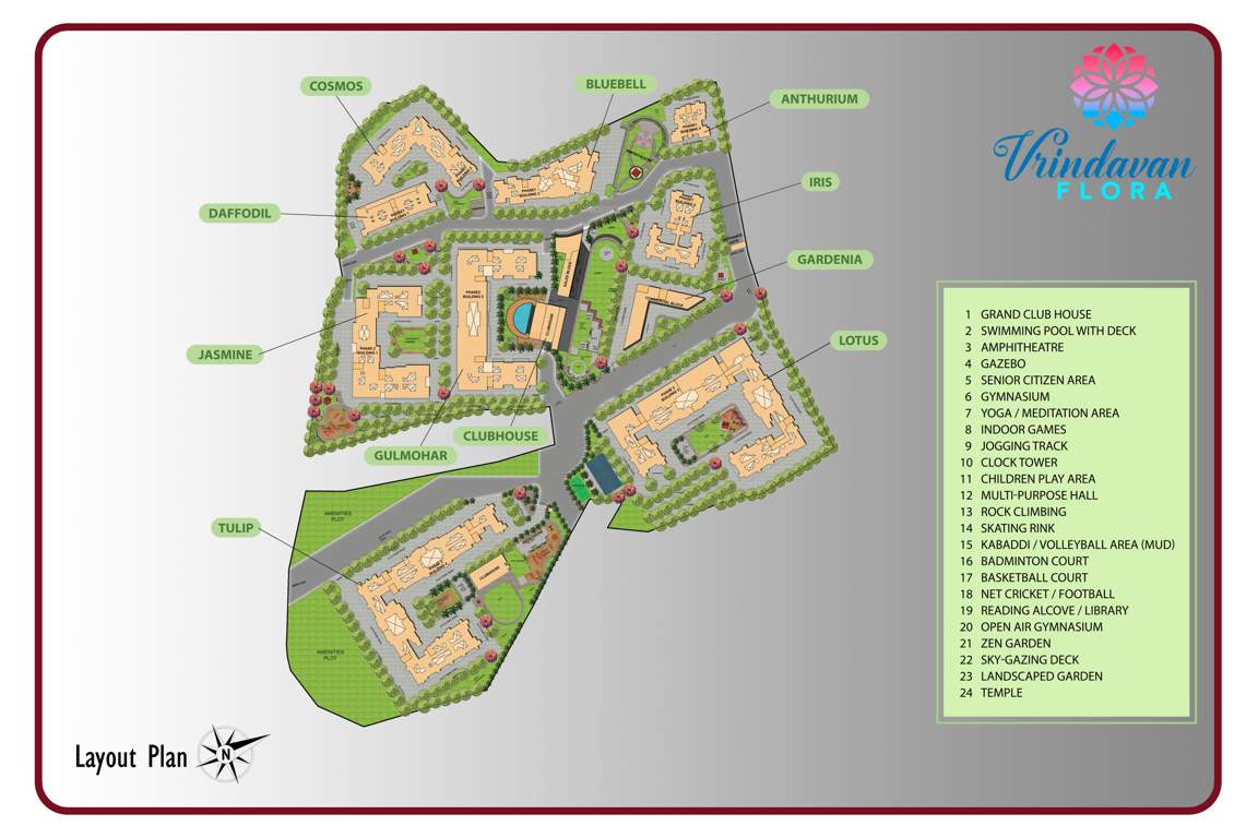  vrindavan flora codename future city Layout Plan