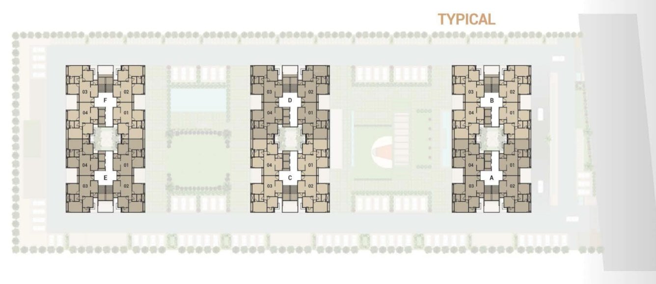 sharda park view Tower A Cluster Plan from 1st to 14th Floor