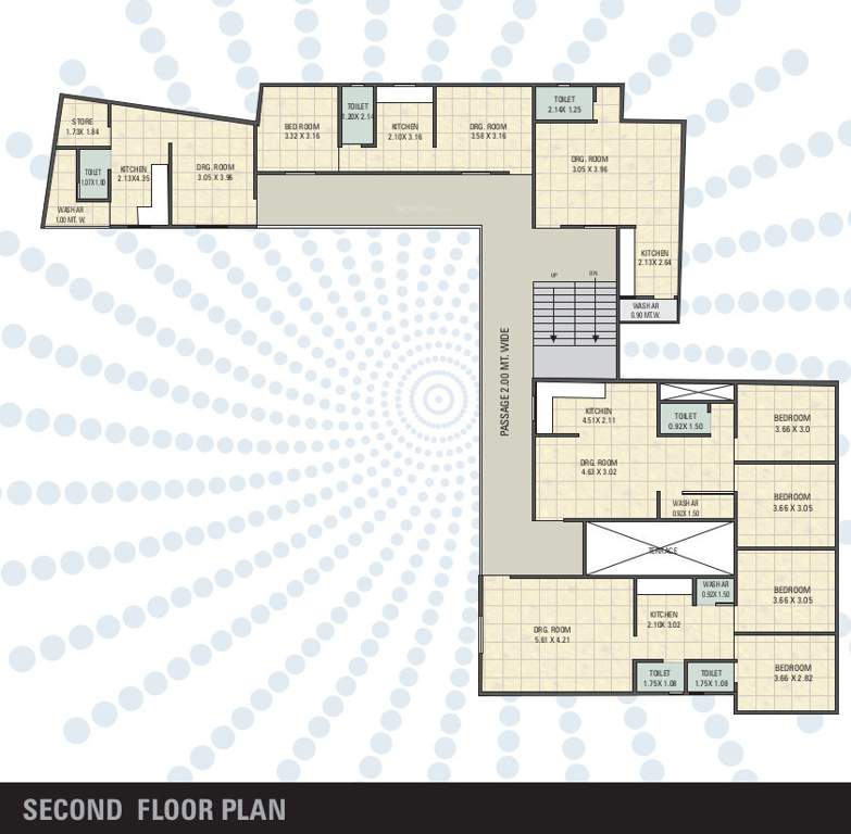  flats Flats Cluster Plan for typical Floor