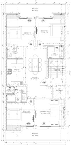  palm-floors-4 Palm Floors 4 Cluster Plan from 1st to 4th Floor