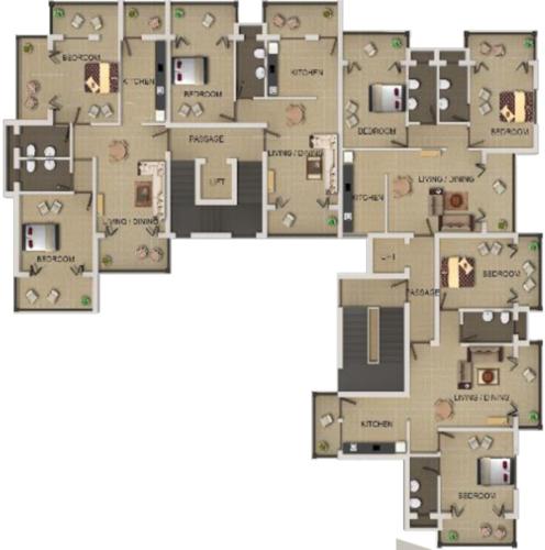 casa-de-thivim Casa De Thivim Cluster Plan from 1st to 3rd Floor