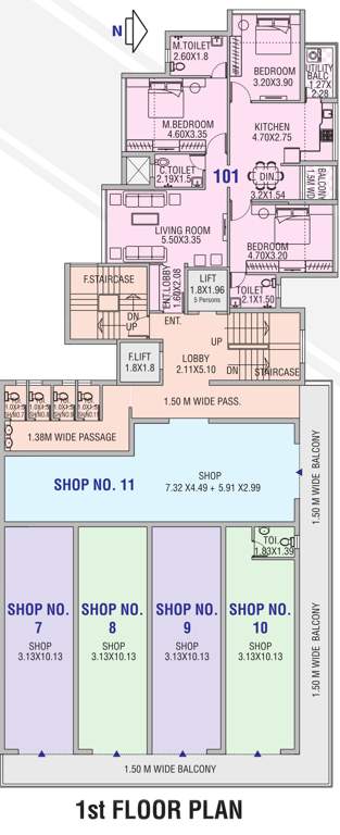  basera residency Basera Residency Cluster Plan for 1st Floor